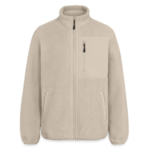 Zum Glück Dorfkind / Relaxed Fit Unisex Sherpajacke von Stanley/Stella - Beige