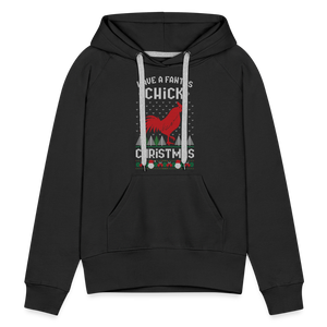 Have a fantaschick Christmas / Weihnachten Hahn Huhn / Damen Premium Hoodie - Schwarz