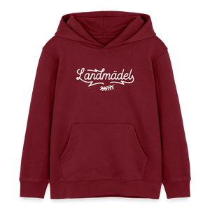 Landmädel / Kinder Organic Hoodie - Sonderedition - Burgunderrot