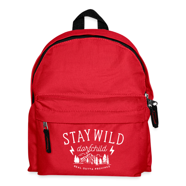 Stay wild / Kinder Rucksack - Rot