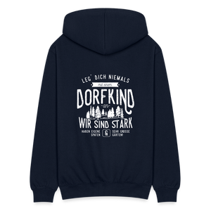 Leg Dich niemals mit einem Dorfkind an / Herren Premium Sweatjacke - Navy