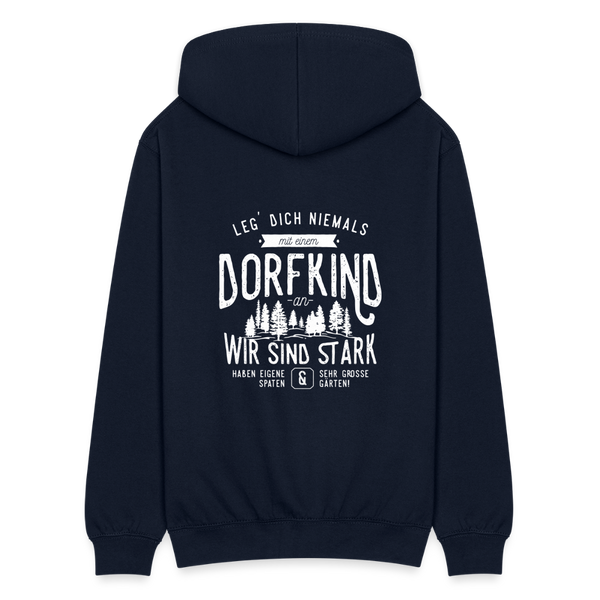 Leg Dich niemals mit einem Dorfkind an / Herren Premium Sweatjacke - Navy