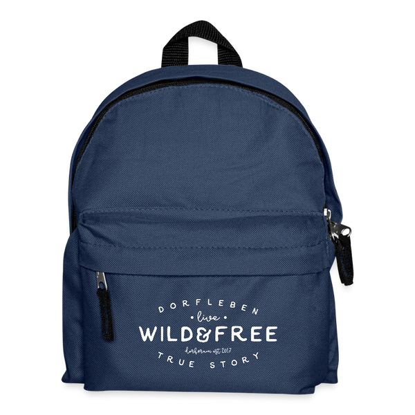 Wild and free / Kinder Rucksack - Navy