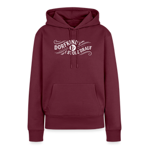 Dorfkind und stolz drauf / Damen Premium Hoodie - Burgunderrot