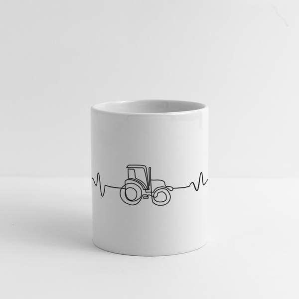 Herzschlag Traktor /  Tasse - Weiß