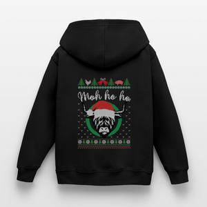 Weihnachten Kuh Moh Ho ho / Kinder Premium Hoodie - Schwarz