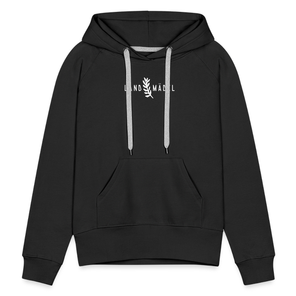 Landmädel / Damen Premium Hoodie - Schwarz