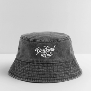 Dorfkind inside / Vintage Bucket Hat - Vintage Schwarz