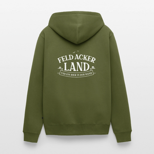 Feld Acker Land und ein Bier in meiner Hand / Männer Premium Kapuzenjacke - Khaki