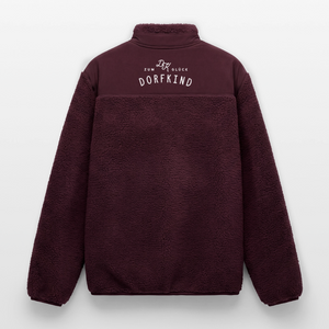 Zum Glück Dorfkind / Relaxed Fit Unisex Sherpajacke von Stanley/Stella - Maroon