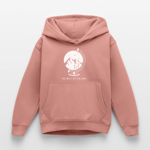 Die Welt ist ein Dorf / Kinder Premium Hoodie - Altrosa
