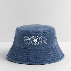 Dorfkind und stolz drauf / Vintage Bucket Hat - Vintage Denim