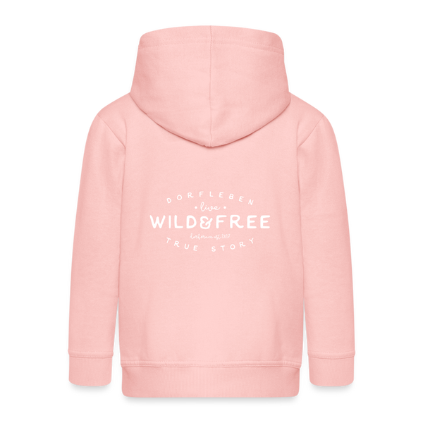 Wild und Frei / Kinder Premium Jacke - Kristallrosa