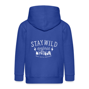 Stay wild Dorfchild / Kinder Premium Kapuzenjacke - Royalblau