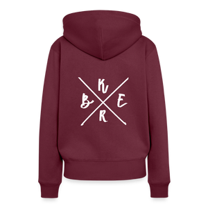 Kerb Badge / Damen Premium Hoodie - Burgunderrot