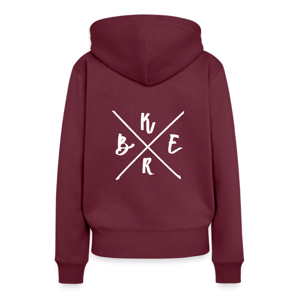 Kerb Badge / Damen Premium Hoodie - Burgunderrot