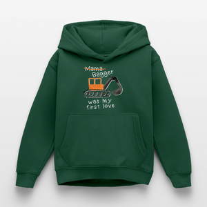 Bagger Liebe / Kinder Premium Hoodie - Flaschengrün