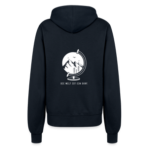 Die Welt ist ein Dorf / Damen Premium Sweatjacke - Navy