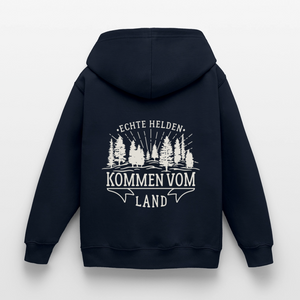 Echte Helden kommen vom Land / Kinder Premium Hoodie - Navy