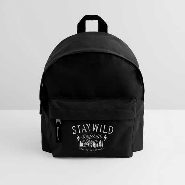 Stay wild / Kinder Rucksack - Schwarz