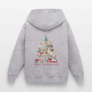 Frohe Weihnachten - Weihnachtsbaum / Kinder Premium Hoodie - Hellgrau meliert