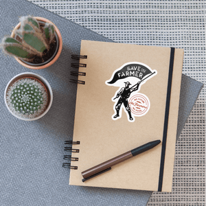 Save the Farmer / Sticker - Weiß glänzend