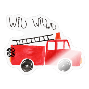 Feuerwehrauto - Wiu wiu / Sticker - Transparent glänzend
