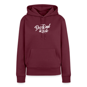 Dorfkind inside / Damen Premium Hoodie - Burgunderrot