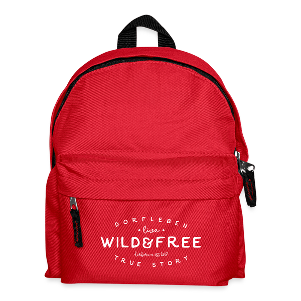 Wild and free / Kinder Rucksack - Rot