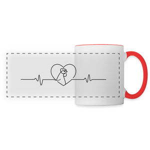 Herzschlag Huhn / Tasse - Weiß/Rot