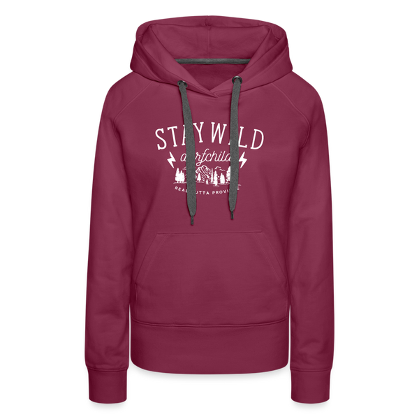 Stay Wild Dorfchild / Damen Premium Hoodie - Bordeaux