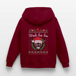 Weihnachten Kuh Moh Ho ho / Kinder Premium Hoodie - Bordeaux