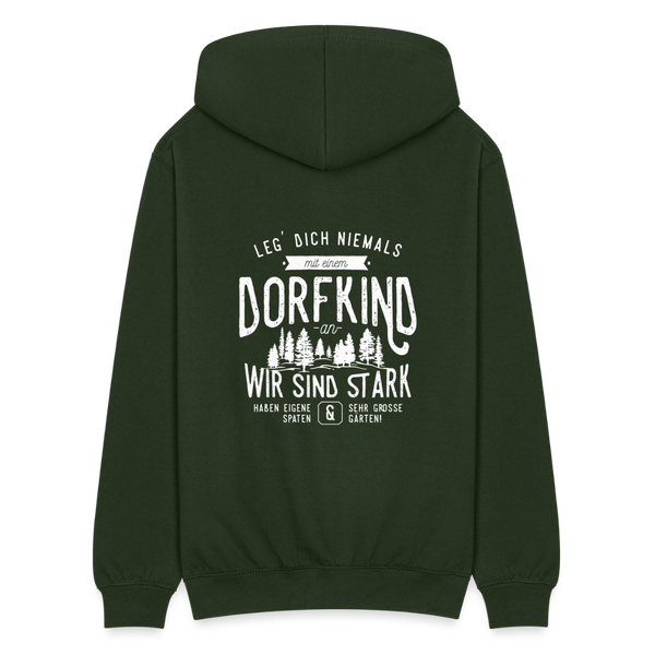 Leg Dich niemals mit einem Dorfkind an / Herren Premium Sweatjacke - Forstgrün 