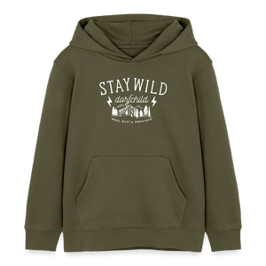 Stay Wild Dorfchild / Kinder Organic Hoodie - Khaki