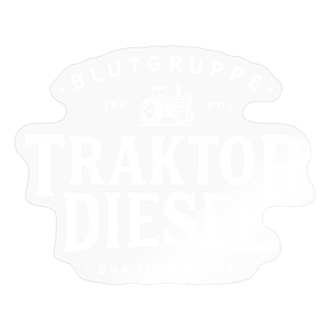 Blutgruppe Traktordiesel / Sticker - Transparent glänzend