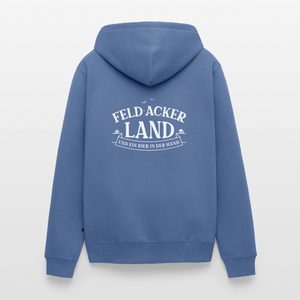 Feld Acker Land und ein Bier in meiner Hand / Männer Premium Kapuzenjacke - Taubenblau