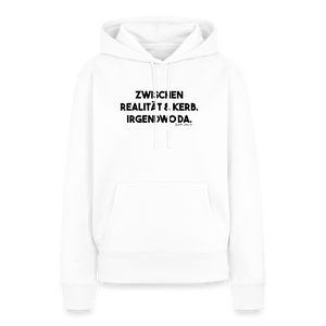 Zwischen Realität und Kerb. Irgendwo da / Damen Premium Hoodie - Weiß
