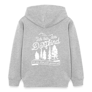 Ich bin das Dorfkind vor dem Dich jeder gewarnt hat / Kinder Organic Hoodie - Grau meliert