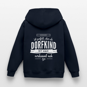 Niemand ist perfekt aber als Dorfkind ist man verdammt nah dran / Kinder Premium Hoodie - Navy