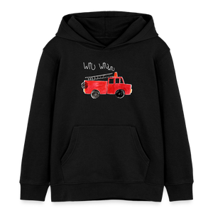 Feuerwehrauto Feuerwehr Wiu Sirene / Kinder Organic Hoodie - Schwarz