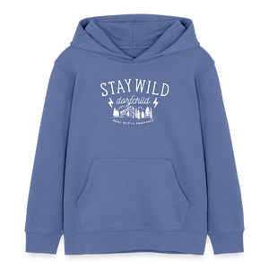 Stay Wild Dorfchild / Kinder Organic Hoodie - Blau