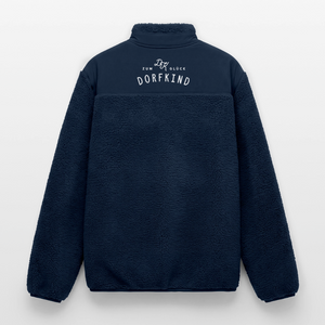 Zum Glück Dorfkind / Relaxed Fit Unisex Sherpajacke von Stanley/Stella - Navy
