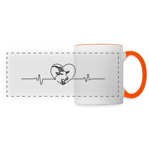 Herzschlag Ziege / Tasse - Weiß/Orange