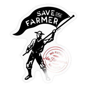 Save the Farmer / Sticker - Transparent glänzend