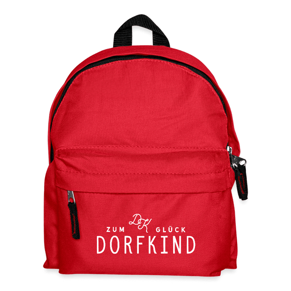 Zum Glck Dorfkind / Kinder Rucksack - Rot