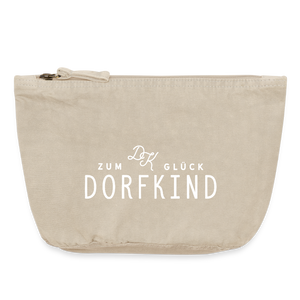 Lustige Kosmetiktasche mit Dorfkind Spruch - Dorfkram® Utensilo Tasche - Zubehörtasche Geschenk