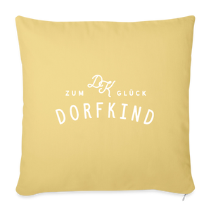 Zum Glück Dorfkind / Kissenbezug - Hellgelb