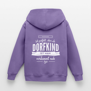 Niemand ist perfekt aber als Dorfkind ist man verdammt nah dran / Kinder Premium Hoodie - Lavendel