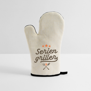 Seriengriller / Ofenhandschuh - Leinen/Schwarz 