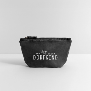 Lustige Kosmetiktasche mit Dorfkind Spruch - Dorfkram® Utensilo Tasche - Zubehörtasche Geschenk